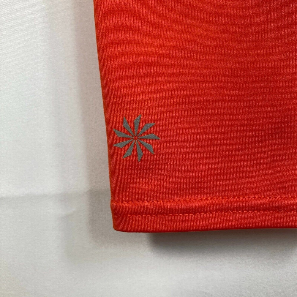 Athleta Leggings Womens‎ Sz XS Orange Chaturanga Capri Crop Pocket Logo - Picture 3 of 12
